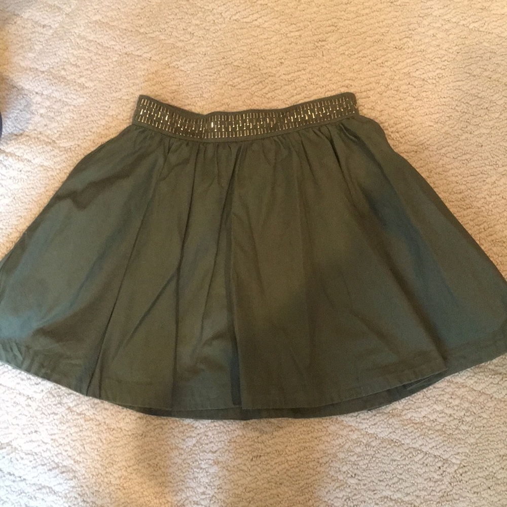 Forest green skater skirt